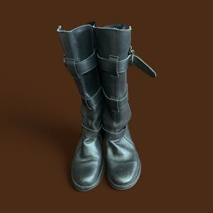 Steve Madden Boots Black Leater size 9